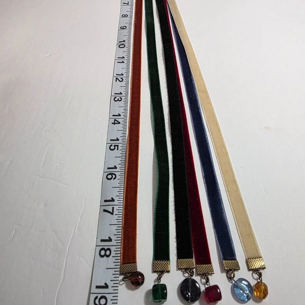 Handmade Velvet Bible Bookmark with Glass Beads & Embossed Leather Tab